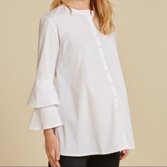 Isabella Oliver | White Button up Blouse - Picture 2 of 13